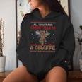 All I Want For Christmas Is A Giraffe Animal Ugly Sweater Women Hoodie Gifts for Her