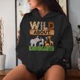 Wild About Kindergarten Teacher Student Zoo Safari Women Hoodie Gifts for Her