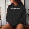 Women's Ballerina Techno Trippy Edm Ballern Hardcore Hardtekk Kapuzenpullover für Damen Geschenke für Sie