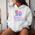 50 Cumpleaños Es – Birthday Queen 50 Sudadera con capucha para mujer Regalos para ella