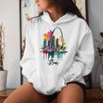 Acquerello St Louis Missouri Skyline Graphic Per Le Donne Felpa con cappuccio da donna Regalos para ella