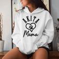 Akita Mama Heart Paw Cute Dog Lover Akita Inu Mom Women Hoodie Gifts for Her