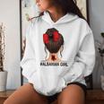 Albanian Girl Albania Flag Messy Bun Kapuzenpullover für Damen Geschenke für Sie