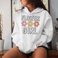Groovy Flower Girl Proposal Wedding Bridesmaid Bridal Shower Women Hoodie Gifts for Her