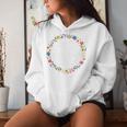 Kinder Ich Werde Große Schwester 2025 Flower Wreath Girl Cute Blue Kapuzenpullover für Damen Geschenke für Sie