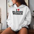 I Love Blonde Women's Kapuzenpullover für Damen Geschenke für Sie