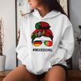 Portugal Germany Flag Portuguse German Messy Bun Kapuzenpullover für Damen Geschenke für Sie