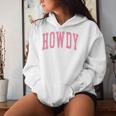 Preppy Cowgirl Varsity Pink Howdy Western Girls Women Hoodie Gifts for Her