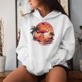 Summer Vibes Retro Groovy Summer Vibes Flamingo Women Hoodie Gifts for Her