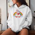 Unicorno Equitazione Budino Ragazzi Ragazze Donne Bambini Adolescenti Arcobaleno Felpa con cappuccio da donna Regalos para ella