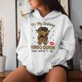 Virgo Queen Messy Bun It's My Birthday Black Woman Women Hoodie Gifts for Her