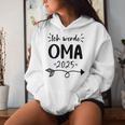 Women's Ich Werde Oma 2025 Kapuzenpullover für Damen Geschenke für Sie