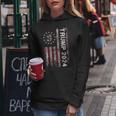 45 47 Trump 2024 American Flag Vintage Trump For President Women Hoodie Unique Gifts