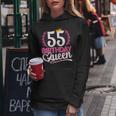 55 Anni Compleanno Donna Birthday Queen 55 55Esimo Felpa con cappuccio da donna Regalos divertidos
