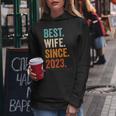 Best Wife Since 2023 1 Hochzeitstag 1 Jahr Kapuzenpullover für Damen Lustige Geschenke