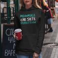 Donna Menomale Che Siete Perfettioi Scritte Divertenti Ironiche Con Collo A Felpa con cappuccio da donna Regalos divertidos