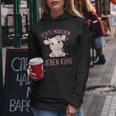 Echte Mädchen Lieben Kühe Cow Kapuzenpullover für Damen Lustige Geschenke