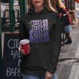 Girl Retro Taylor First Name Personalized Groovy 80'S Purple Women Hoodie Unique Gifts