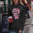 Hail Satan Cat Cute Rainbow Kitty Heavy Metal Satanic Pun Felpa con cappuccio da donna Regalos divertidos