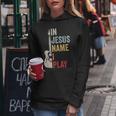 In Jesus Name I Play Guitar Christian Band Chitarra Felpa con cappuccio da donna Regalos divertidos
