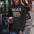Maui Hawaii Hawaiana Per Bambini Ragazze Donne Tartaruga E Ibisco Felpa con cappuccio da donna Regalos divertidos