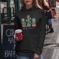 Merry Christmas Cactus Tree Lights Cactus Lover Xmas Women Hoodie Unique Gifts
