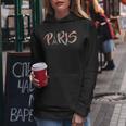 Paris Eiffelturm Floraler Schriftzug Blumen Muster Geschenk Kapuzenpullover für Damen Lustige Geschenke