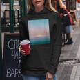 Plage De Coucher De Soleil Blue Pink Ocean Wave Sweat à capuche femme Cadeaux drôles