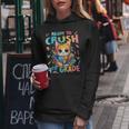 Ready To Crush 4Th Grade Back To School 4Th Grade Cat Kitten Felpa con cappuccio da donna Regalos divertidos
