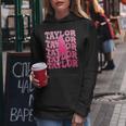 Retro Taylor First Name Personalized 80'S Pink Girl Women Hoodie Unique Gifts