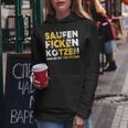 Saufen Ficken Kotzen Radler Ist Für Fotzen Beer Party Saufen Kapuzenpullover für Damen Lustige Geschenke