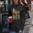 Tennis And Beer Darum Bin Ich Hier Tennis Kapuzenpullover für Damen Lustige Geschenke