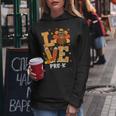 Thanksgiving Love Pre-K Teacher Turkey Autumn Fall Women Hoodie Personalized Gifts