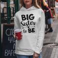 Big Sister To Be 2023 Annuncio Di Gravidanza Fratello Bambini Felpa con cappuccio da donna Regalos divertidos