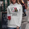 Capitolo 70 Favoloso Dal 1955 Ragazza Nera Afro 69° Compleanno Felpa con cappuccio da donna Regalos divertidos