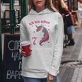 Children's 7 Birthday Girl Ich Bin Schon 7 Jahre Alt Unicorn Kapuzenpullover für Damen Lustige Geschenke