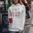 Cute Ghost Florals Pink Coquette Bows Pumpkin Halloween Girl Women Hoodie Funny Gifts