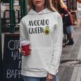 Avocado Per Donne Ragazze Regina Di Avocado Felpa con cappuccio da donna Regalos divertidos