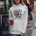 Grandma Grandpa Soccer That's My Grandson Out There Women Hoodie Personalized Gifts