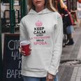 Keep Calm Testimone Futura Sposa Divertenti Regalo Amiche Felpa con cappuccio da donna Regalos divertidos