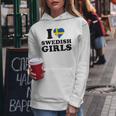 I Love Swedish Girls Felpa con cappuccio da donna Regalos divertidos