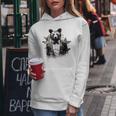 Orso Arte Farfalla Animale Orso Felpa con cappuccio da donna Regalos divertidos