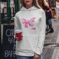 In Ottobre Indossiamo Farfalla Rosa Per La Consapevolezza Del Cancro Al Seno Felpa con cappuccio da donna Regalos divertidos