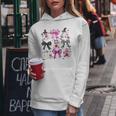 Pink Ghost Bow Coquette Halloween Spooky Season Girls Women Hoodie Funny Gifts