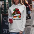 Portugal Germany Flag Portuguse German Messy Bun Kapuzenpullover für Damen Lustige Geschenke