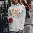Retro Groovy 70S Good Vibes Only Floral Hippies Women Hoodie Personalized Gifts
