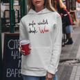 Safe Water Drink Wine Red Wine Wine Wine Kapuzenpullover für Damen Lustige Geschenke