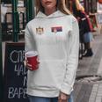 Serbia Flag Srbija Football Fan Women's Children's Red Kapuzenpullover für Damen Lustige Geschenke