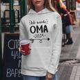 Women's Ich Werde Oma 2025 Kapuzenpullover für Damen Lustige Geschenke