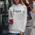 Women's Karma Schicksal Karma Rules Das Schon Karmaergisst Nie Kapuzenpullover für Damen Lustige Geschenke